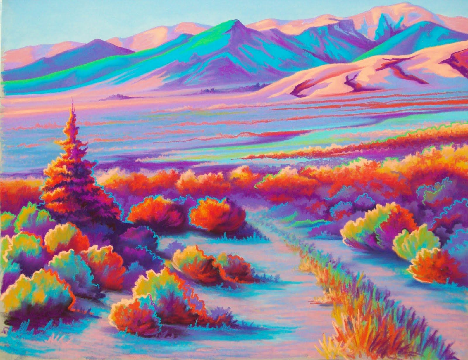 Abstract artwork with vibrant strokes